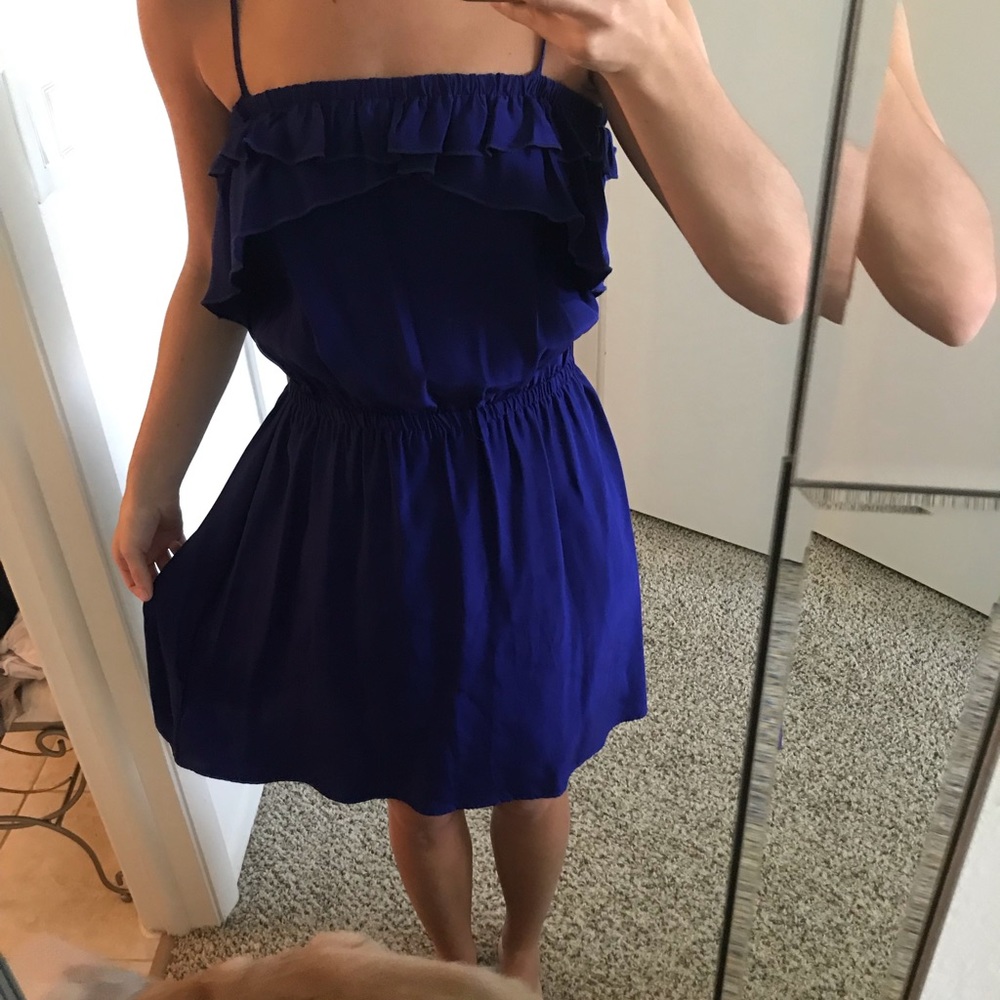 Purple spaghetti dress